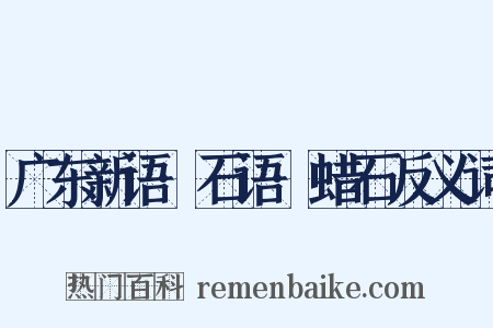 广东新语·石语·蜡石反义词是什么意思的图片